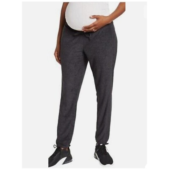 Z BY ZELLA Maternity Sun Daze Soft Stretchy Jogger Pants in Charcoal Size XS NWT - Picture 1 of 12